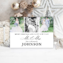 Sr. & Sra. Wedding Foto Collage Modern Monograma