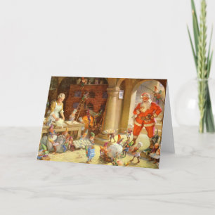 Cartão De Festividades Sra. Claus & Santas Elves cozinhando Cookies de Na