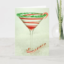 Cartão De Festividades Sra. Claustini do cocktail do Natal