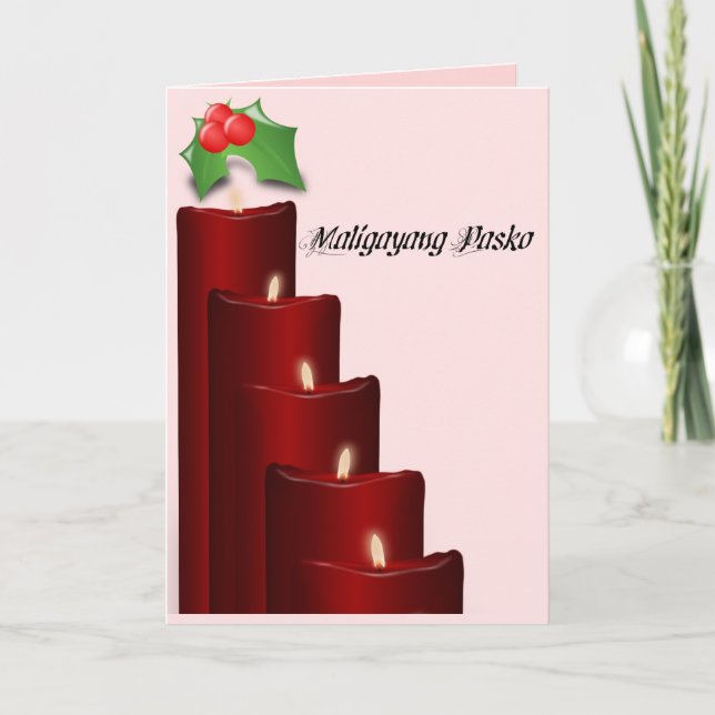 Cartão De Festividades Srta. kita está dando manivela dumaring ang pasko (Frente)