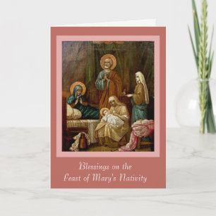 Cartão De Festividades St. Anne Joachim Nativity of Virgin Mary Card
