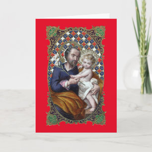 Cartão De Festividades St. José e o Menino Jesus (DPT 002)