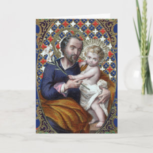 Cartão De Festividades St. José e o Menino Jesus (DPT 002)