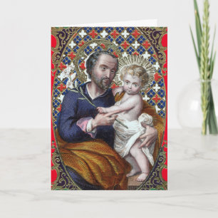 Cartão De Festividades St. Joseph e o Menino Jesus (DPT 002)