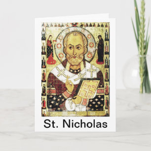 Cartão De Festividades St. Nicholas Christmas Card