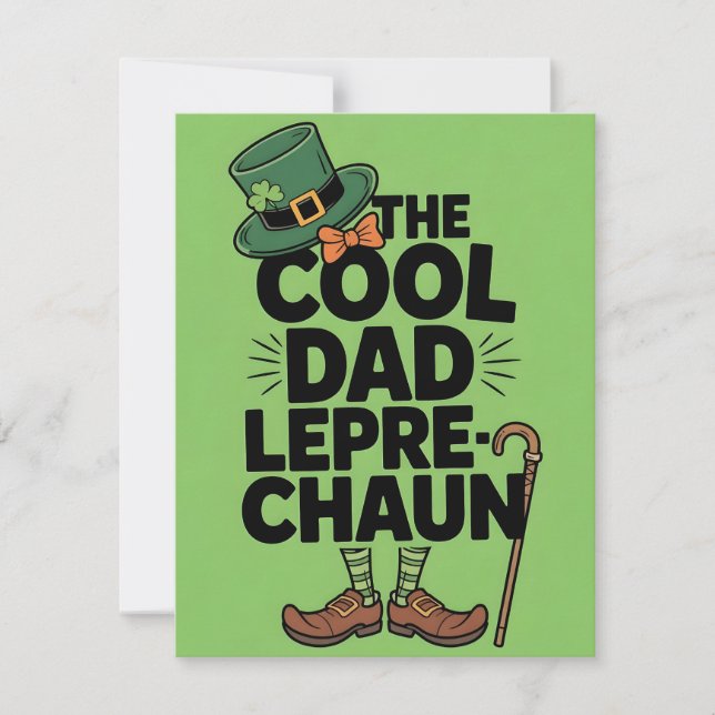 Cartão De Festividades St Patrick’s Day Card for Dad Funny (Frente)