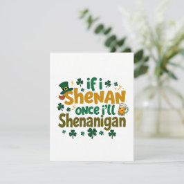 Cartão De Festividades St Patrick’s Day Card Funny Shenanigans