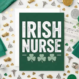 Cartão De Festividades St Patrick’s Day Card Irish Nurse