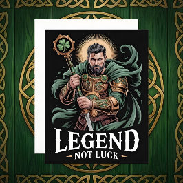Cartão De Festividades St Patrick’s Day Card Legend Not Luck