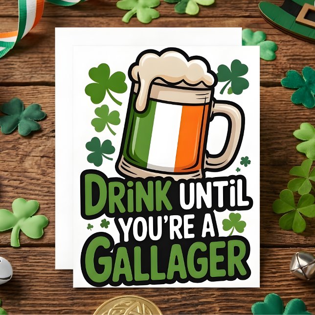 Cartão De Festividades St Patrick’s Day Drinking Humor Card (Criador carregado)