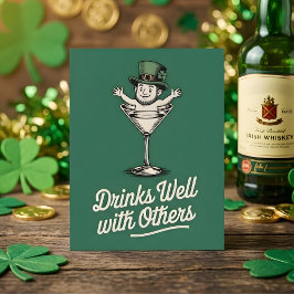 Cartão De Festividades St Patricks Day Funny Drinking Card
