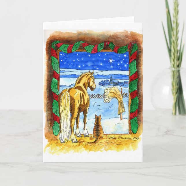 Cartão De Festividades Stable_Christmas (Frente)
