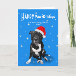 Cartão De Festividades Staffordshire Bull Terrier Christmas Staffy Lovers