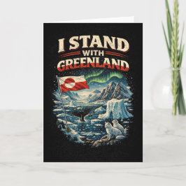Cartão De Festividades Stand with Greenland