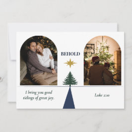 Cartão De Festividades Star of Bethlehem Religious Two Photo Christmas