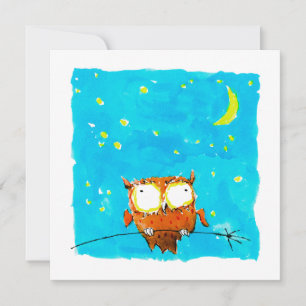 Cartão De Festividades Starry Night Owl