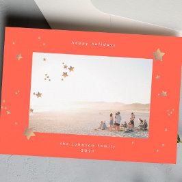 Cartão De Festividades Starry Red Cherry White Christmas Photo Happy