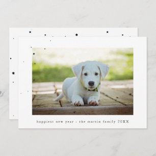 Cartão De Festividades Stars and Dots New Year Photo