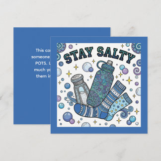 Cartão De Festividades Stay Salty Dysautonomia/POTS Personalized Card