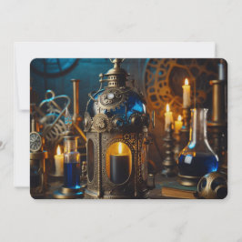 Cartão De Festividades Steampunk Victorian Gothics Lab Spooky