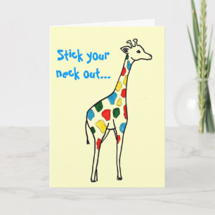 Cartão De Festividades Stick your neck out...Valentine Card