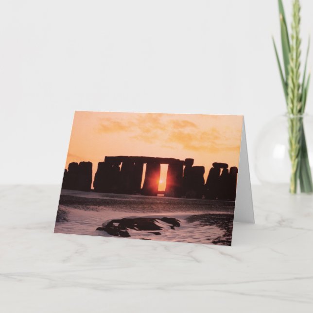 Cartão De Festividades Stonehenge, Solstício de inverno (Frente)