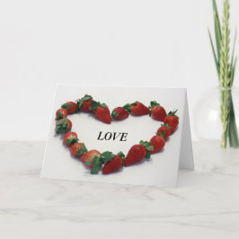 Cartão De Festividades Strawberry Heart