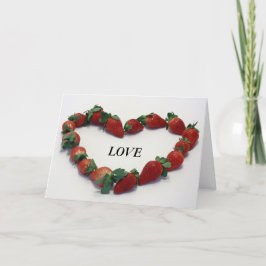 Cartão De Festividades Strawberry Heart