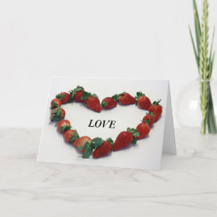 Cartão De Festividades Strawberry Heart