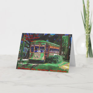 Cartão De Festividades Streetcar Christmas