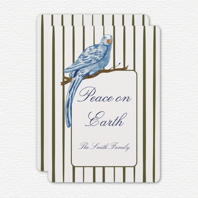 Cartão De Festividades Striped Christmas Card (Criador carregado)