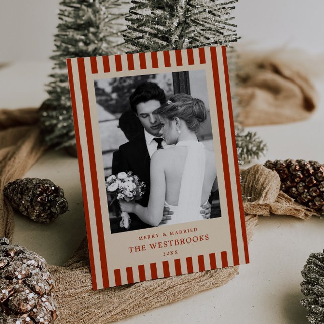 Cartão De Festividades Stripes Vermelhas (Criador carregado)