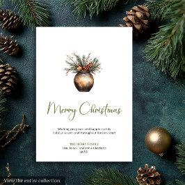 Cartão De Festividades Stylish Bohemian Earthy Rustic Holiday Greeting