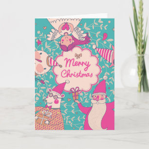 Cartão De Festividades Stylish Merry Christmas Card
