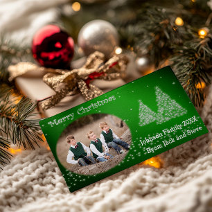 Cartão De Festividades Sua Árvore de Natal Verde