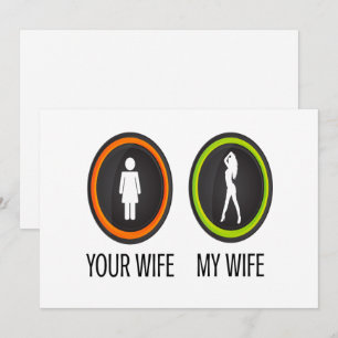 Cartão De Festividades Sua Esposa Minha Esposa