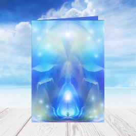 Cartão De Festividades Sua foto azul Wings Angel Holiday Card