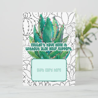 Cartão De Festividades Succulent Thank You Teacher Gift Card Holder