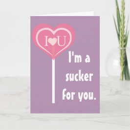 Cartão De Festividades Sucker Para Você, Valetine