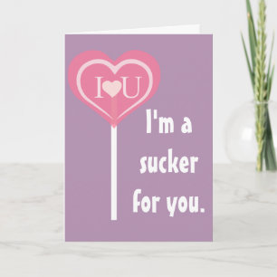 Cartão De Festividades Sucker Para Você, Valetine