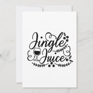 Cartão De Festividades Suco de Jingle Engraçado Cerveja Natalícia