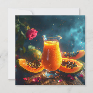 Cartão De Festividades SUCO DE MAMÃO Recém Espremido -