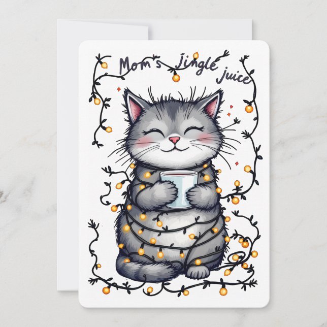 Cartão De Festividades Suco de Natal da Mamãe (Frente)