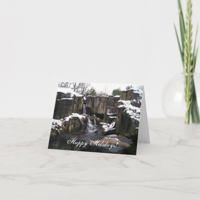 Cartão De Festividades Suecia de neve feliz nas festas (Frente)