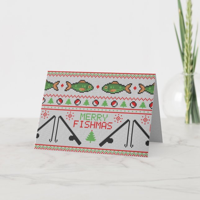 Cartão De Festividades Suéter de Natal Feio (Frente)