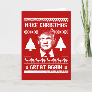 Cartão De Festividades Suéter de Natal Trump - Faça Excelente de Natal Ag
