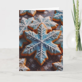 Cartão De Festividades Sugar Cookie Star and Recipe Christmas Card