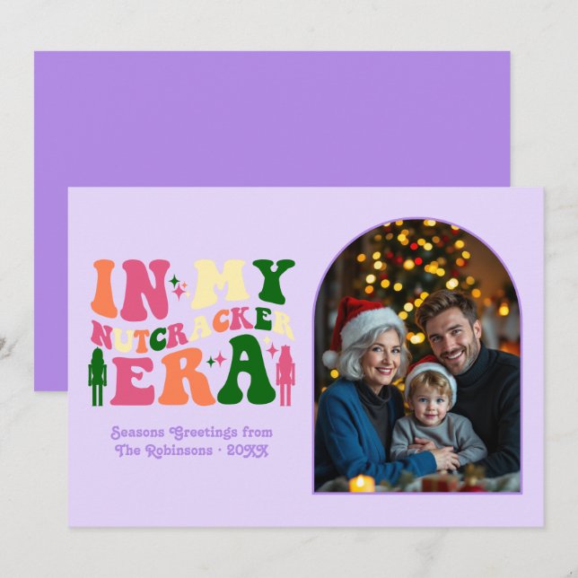 Cartão De Festividades Sugar Plum Dream My Nutcracker Era Christmas Photo (Frente/Verso)