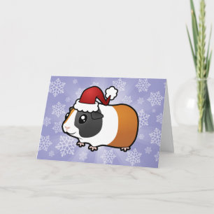 Cartão De Festividades Suíno de Natal (cabelo liso)