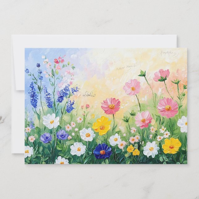 Cartão De Festividades Summer time flat (Frente)